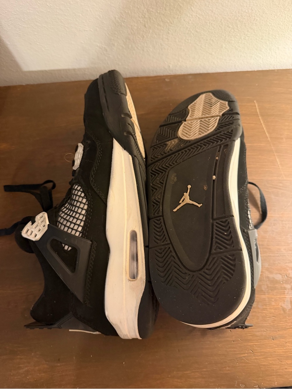 Jordan Retro Black with White Accents Men's Sneakers - Picture 7 of 7